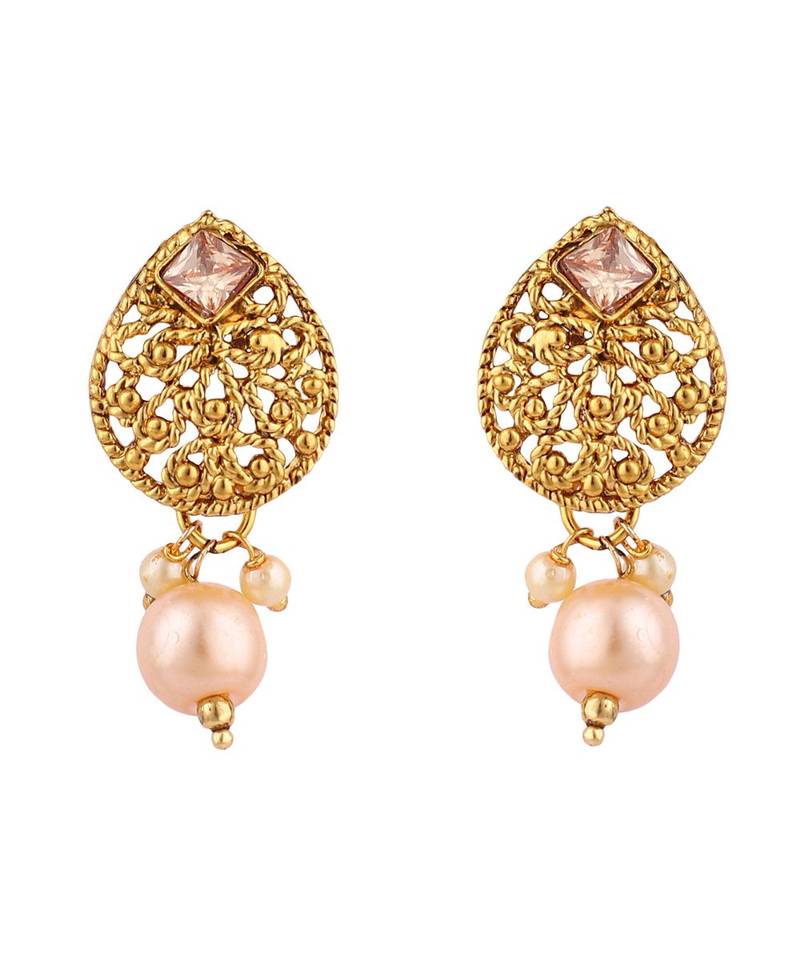 Woman Gold-Plated & Black Beaded Mangalsutra