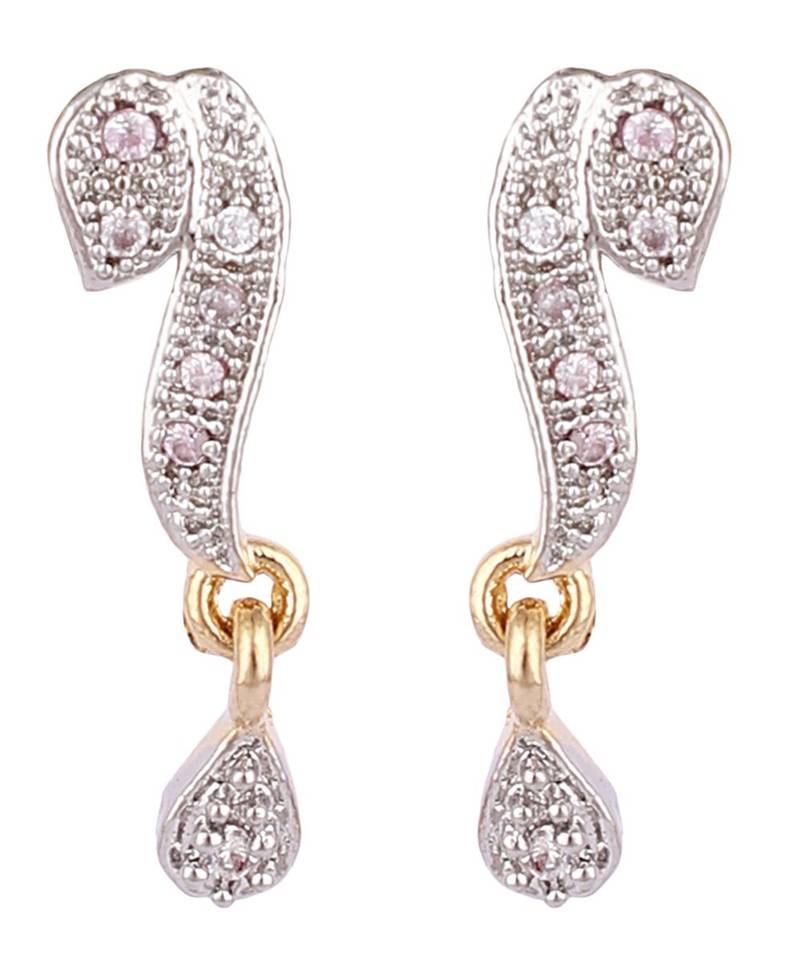 Gold Plated Black Artificial Stones-Studded & Beaded Mangalsutra Set