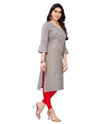 Grey hand woven cotton kurtas-and-kurtis 2