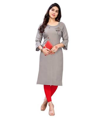 Grey hand woven cotton kurtas-and-kurtis 4