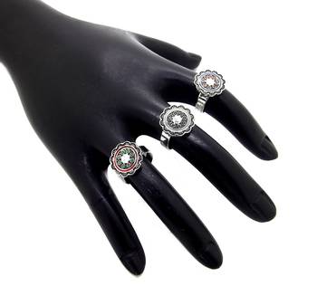 Silver cubic zirconia rings 1