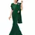 Bottle Green Ready To Wear Saree With Broach Stitching Blouse