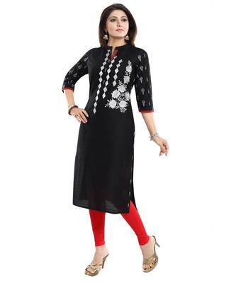 Designer Long Raw Silk Embroidery Kurti 1