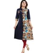 Designer Rayon Long Kurti With Ebmroidery