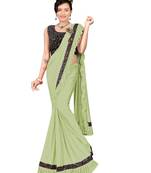 Navy Blue Ready To Wear Stitching Blouse With Broach And Sequence