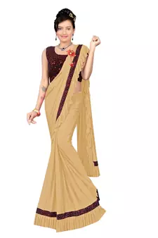 Chiku Ready To Wear Stitching Blouse With Broach And Sequence