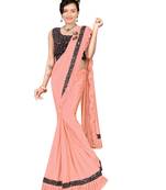 Navy Blue Ready To Wear Stitching Blouse With Broach And Sequence