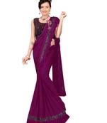 Dark Wine Ready To Wear Stitching Blouse With Broach And Sequence