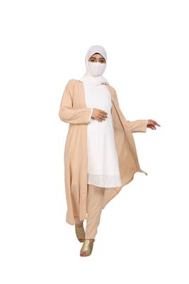 Fawn three piece co-ord set with shrug 4