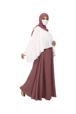 Puce Pink Stylish Top With Flared Skirt Co-ord Set 4