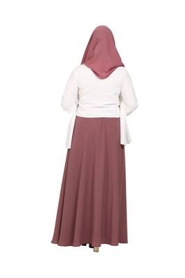 Puce Pink Stylish Top With Flared Skirt Co-ord Set 5