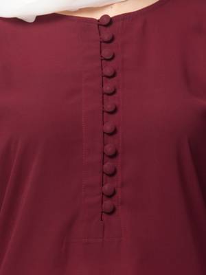 Maroon Asymmetrical Tunic With A Trouser Co-ord Set 5