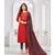 Red embroidery zarna silk unstitch churidar suits churidar salwar suits