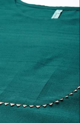 Green plain silk blend salwar 5