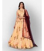 Yellow Coloured Semi Stitched Lehenga & Unstitched Blouse with Dupatta