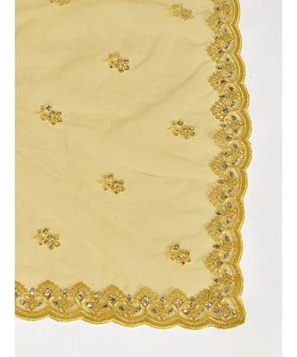 Yellow Embellished Sequinned & Embroidered Semi Stitched Lehenga & Unstitched Blouse With Dupatta 5