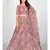 Pink & Silver Foil Zari Semi Stitched Lehenga & Unstitched Blouse with Dupatta