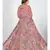 Pink & Silver Foil Zari Semi Stitched Lehenga & Unstitched Blouse with Dupatta