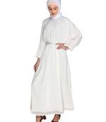 Off-white stone  georgette abaya