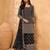 Black embroidered georgette salwar