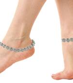 White cubic zirconia anklets