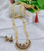 Sukai Jewels Ethnic Traditional Wear Moti Mala Necklace with Earring Set for Women and Girls