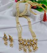 Sukai Jewels Ethnic Traditional Wear Moti Mala Necklace with Earring Set for Women and Girls