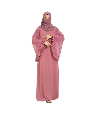 Designer Gown With Bell Sleeves 1