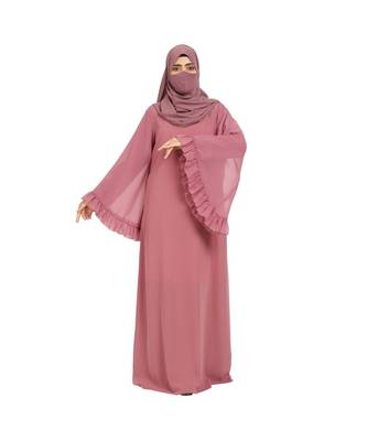 Designer Gown With Bell Sleeves 3