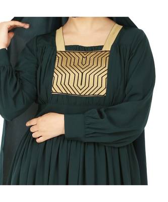 Designer Dress For Hijabis With Embroidery Work 2