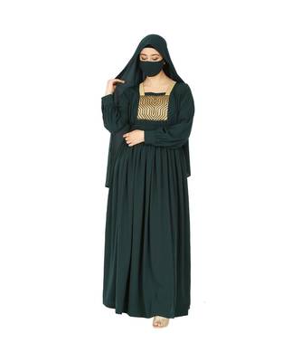 Designer Dress For Hijabis With Embroidery Work 3