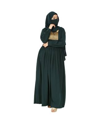 Designer Dress For Hijabis With Embroidery Work 4