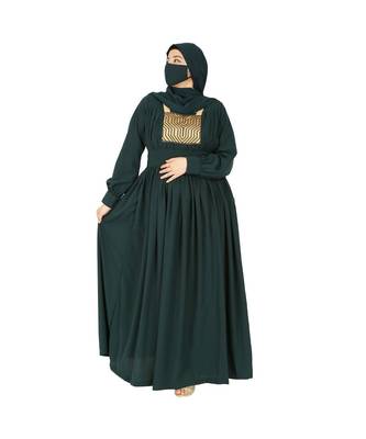 Designer Dress For Hijabis With Embroidery Work 5