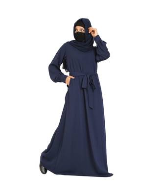A-Line Abaya Gown With Belt 2