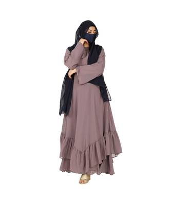 Designer Modest Dress With Frills and Layers 3