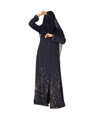 Designer Dress For Hijabis With Premium Stonework. 2