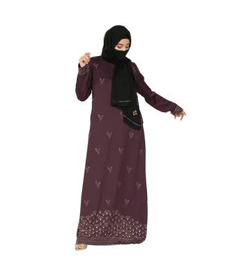 Designer Dress For Hijabis With Premium Stonework. 2