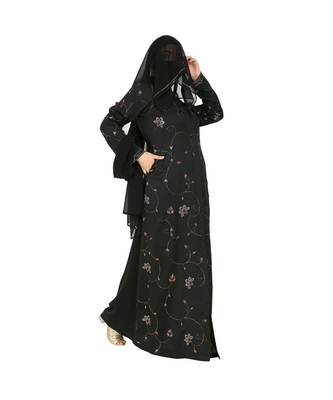 Designer Dress For Hijabis With Premium Stonework. 1