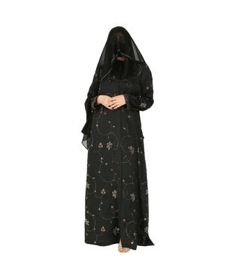 Designer Dress For Hijabis With Premium Stonework. 5