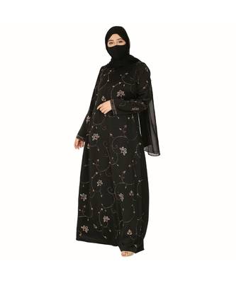 Designer Dress For Hijabis With Premium Stonework. 2