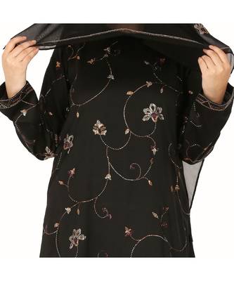 Designer Dress For Hijabis With Premium Stonework. 4