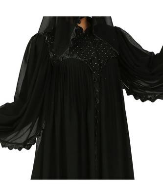 Designer Abaya Dress With Lacework and Stonework. 2