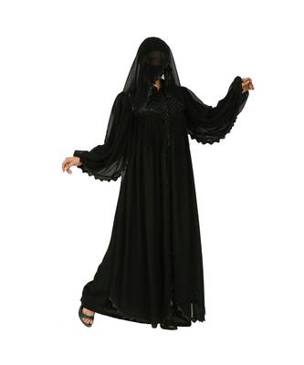 Designer Abaya Dress With Lacework and Stonework. 3