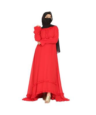 Designer Dress Gown In Premium Georgette Fabric. 1