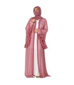 Abaya With Contrast Shrug and Hijab