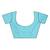 Turquoise plain georgette saree with blouse