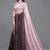 Wine plain georgette saree with blouse