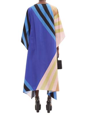 JSDC Lounge Wear Striped Printed Satin Silk Kaftan For Women 3