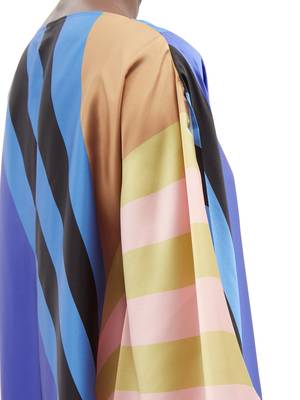 JSDC Lounge Wear Striped Printed Satin Silk Kaftan For Women 5
