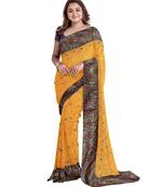Orange Two Tone Bangalory Sana Silk Women's Saree With Blouse